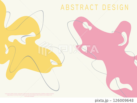 Abstract background with deformed shapes and lines. A simple color composition for posters, posters, banners, covers 126009648