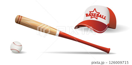 Realistic baseballs elements Realistic baseballs elements 126009715