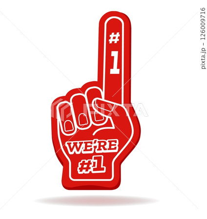 Number one red foam hand 126009716