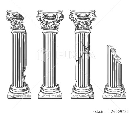 Engraving ancient columns 126009720