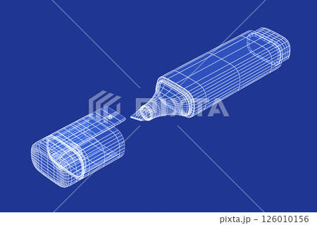 3D model of fluorescent pen 3D model of fluorescent pen 126010156