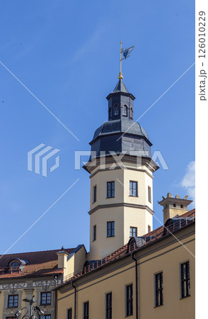 Nesvizh, Belarus - 08.08.2024 - Shot of the well know architectural landmark , Radzwill castle. 126010229