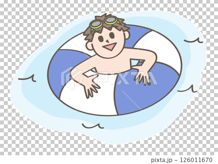 兒童使用游泳圈 兒童使用游泳圈 126011670