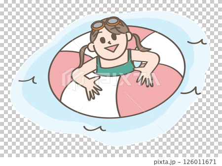 兒童使用游泳圈 兒童使用游泳圈 126011671