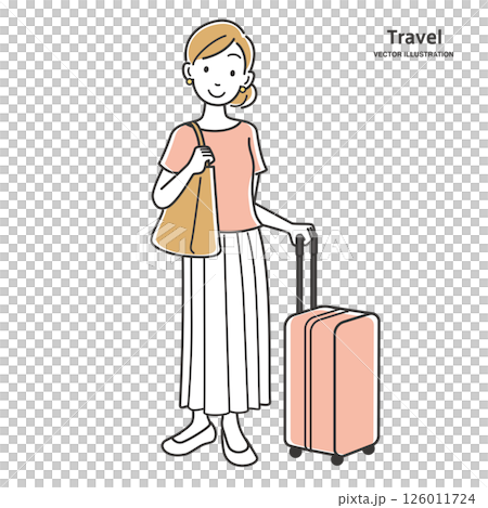 年輕女子去旅行 126011724