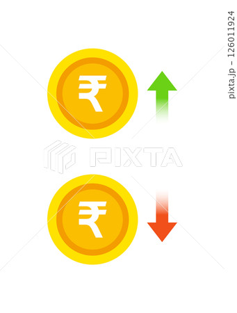 Indian rupee currency exchange stock illustration Indian rupee currency exchange stock illustration 126011924