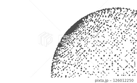 Technology background with copy space. Abstract sphere. Dots connected by lines. Minimalist mesh. Abstract polygonal shape. 126012250
