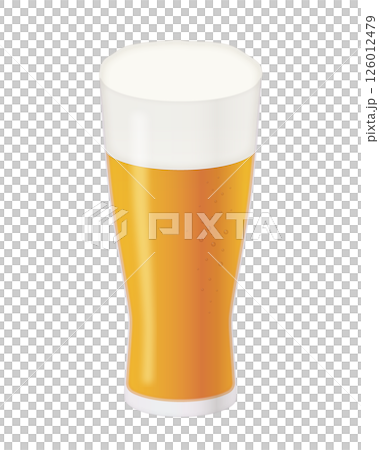 グラスに入ったビールのイラスト 126012479