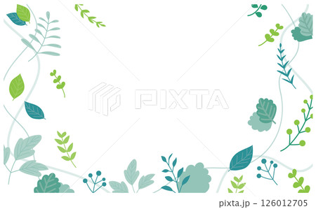 ナチュラルな植物フレーム背景素材 126012705