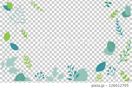 ナチュラルな植物フレーム背景素材 126012705