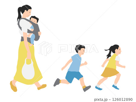 3きょうだいとお母さん2 126012890