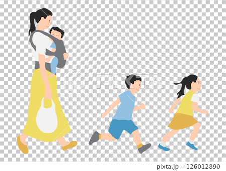 3きょうだいとお母さん2 126012890