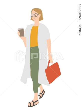 コーヒーを持つ女性 126012895