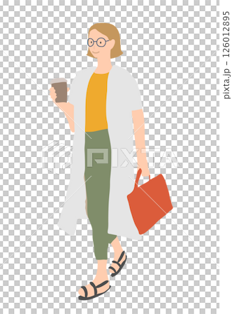 コーヒーを持つ女性 126012895