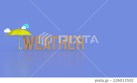 The Yellow Umbrella for weather Concept 3d Rendering. The Yellow Umbrella for weather Concept 3d Rendering. 126013502