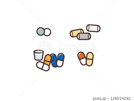 発達障害(ADHD)の治療薬のアイコンイラスト 発達障害(ADHD)の治療薬のアイコンイラスト 126014292