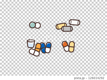 発達障害(ADHD)の治療薬のアイコンイラスト 発達障害(ADHD)の治療薬のアイコンイラスト 126014292