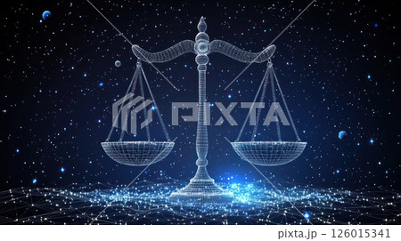 Digital Libra Scales on Cosmic Background 126015341