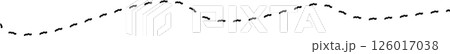 手描きのシンプルな罫線素材(破線) 手描きのシンプルな罫線素材(破線) 126017038