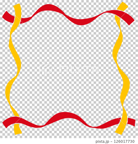 紅色和黃色絲帶框架 紅色和黃色絲帶框架 126017730