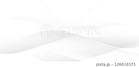Smooth white abstract background with flowing wave lines 126018373