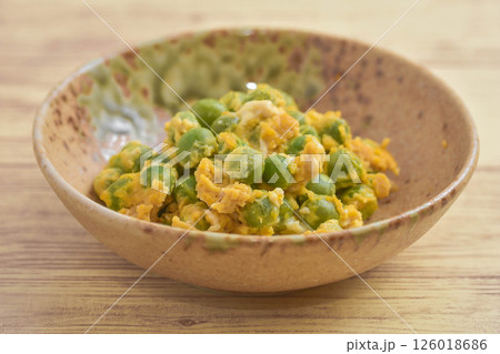 えんどう豆と卵とじ 126018686