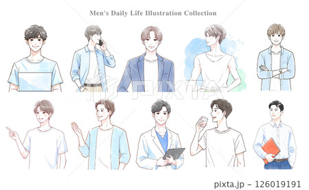 男性・男の子のイラスト素材セット 男性・男の子のイラスト素材セット 126019191