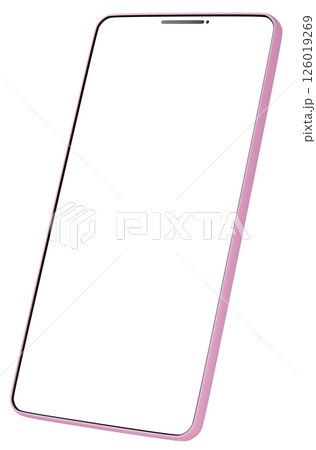 3D素材_スマートフォン_ピンク 3D素材_スマートフォン_ピンク 126019269