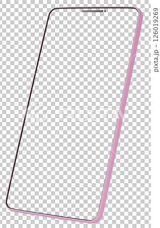 3D素材_スマートフォン_ピンク 3D素材_スマートフォン_ピンク 126019269