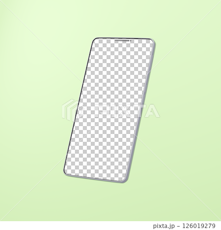 3D material_smartphone_silver_yellow-green 126019279
