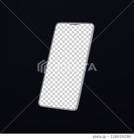 3D material_smartphone_silver_black 126019286