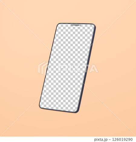3D material_smartphone_black_orange 3D material_smartphone_black_orange 126019290