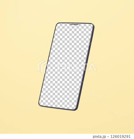 3D material_smartphone_black_yellow 126019291