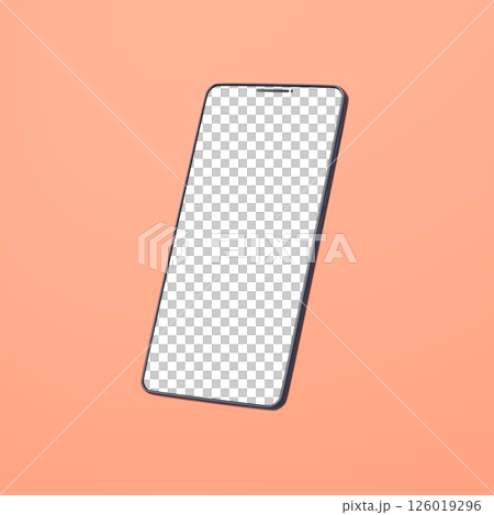 3D material_smartphone_black_orange 126019296