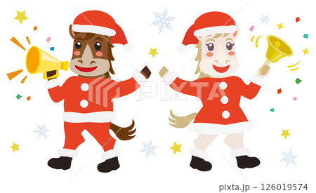 午年の馬のサンタクロースたち 126019574