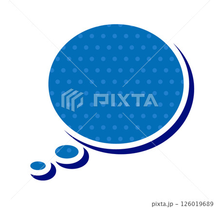 夏に使える吹き出し単体 立体的 ベクターデータ チラシ・雑誌・Web・動画素材 水玉入 ブルー 夏に使える吹き出し単体 立体的 ベクターデータ チラシ・雑誌・Web・動画素材 水玉入 ブルー 126019689