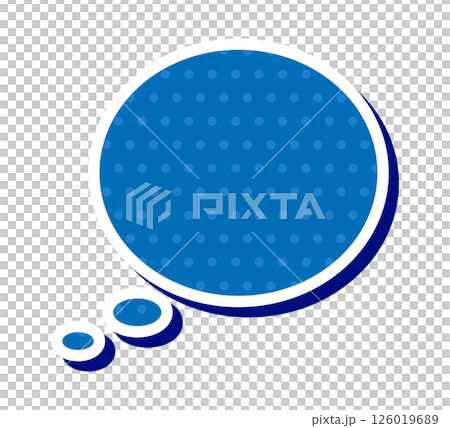 夏に使える吹き出し単体 立体的 ベクターデータ チラシ・雑誌・Web・動画素材 水玉入 ブルー 夏に使える吹き出し単体 立体的 ベクターデータ チラシ・雑誌・Web・動画素材 水玉入 ブルー 126019689
