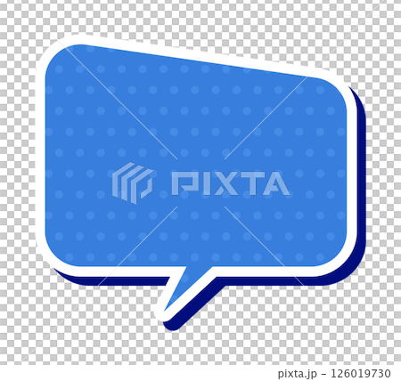 夏天可以使用的對話框。三維向量資料。傳單、雜誌、網路、影片資料。藍色，有圓點。 126019730