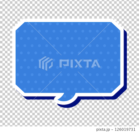 夏天可以使用的對話框。三維向量資料。傳單、雜誌、網路、影片資料。藍色,有圓點。 夏天可以使用的對話框。三維向量資料。傳單、雜誌、網路、影片資料。藍色,有圓點。 126019731