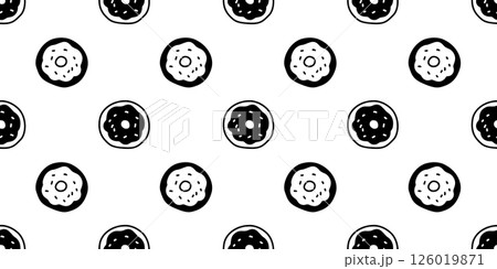 donut seamless pattern vector baked bakery bread food cartoon character scarf isolated repeat wallpaper tile background gift wrapping paper doodle illustration design 126019871