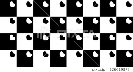 heart seamless pattern checked valentine vector cartoon doodle red tile background gift wrapping paper repeat wallpaper illustration design isolated 126019872