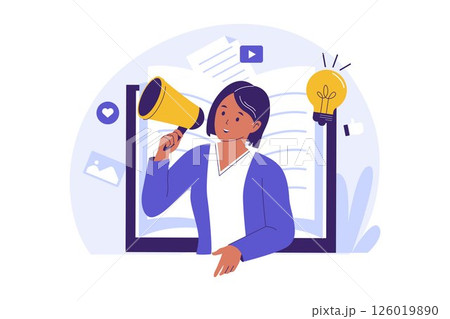 Illustration of Brand Storytelling and Content Marketing Strategy Illustration of Brand Storytelling and Content Marketing Strategy 126019890