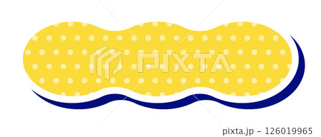 夏に使える吹き出し単体 立体的 ベクターデータ チラシ・雑誌・Web・動画素材 水玉入 オレンジ 126019965