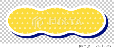 夏に使える吹き出し単体 立体的 ベクターデータ チラシ・雑誌・Web・動画素材 水玉入 オレンジ 126019965