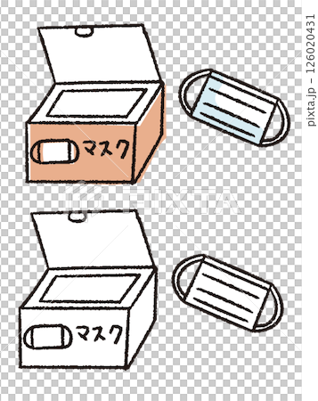 Pen-drawn wind mask and box 126020431