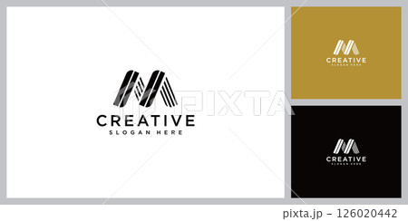 initial letter m logo vector design 126020442