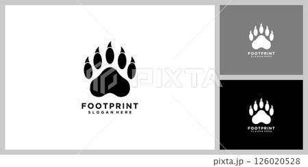 bear footprint silhouette design vector 126020528