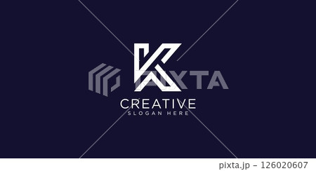 Letter K logo icon design template elements 126020607