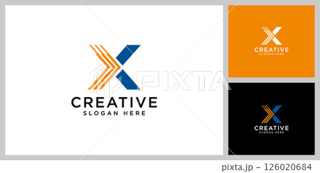 initials letter X abstract logo 126020684