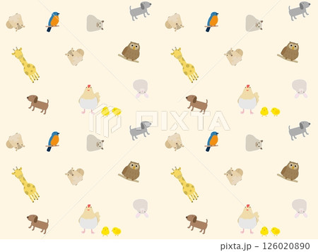 動物のシームレスパターン A-3' 動物のシームレスパターン A-3' 126020890
